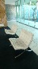 Barcelona Chairs in Pavilion, Photo by Mark Favermann