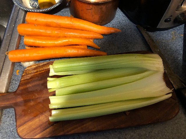 Carrots and celery. 