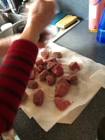 Salt and pepper meat.