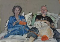 Self-portrait with John and Alice - by: Laura Chasman